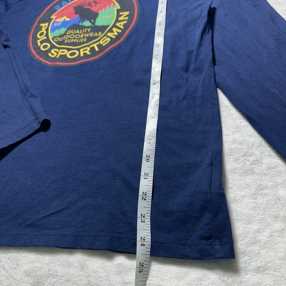 Polo Ralph Lauren Sportsman Hooded Long Sleeve Graphic Pullover Mens Small - Picture 2 of 7